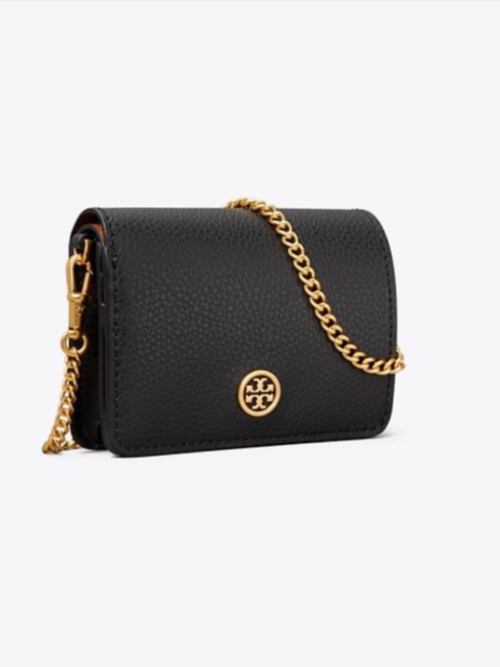 Tory Burch Shoulder Georgia Pebble Black with Tag Leather Cross Body Bag